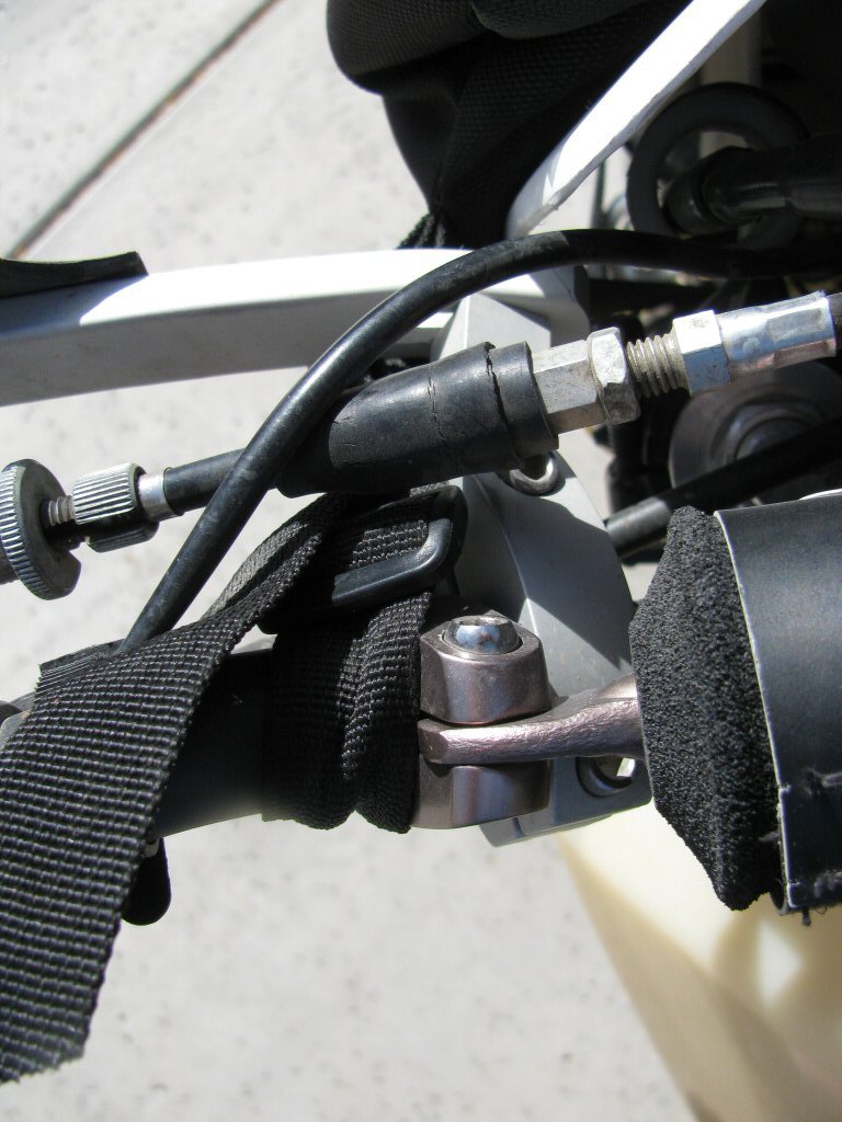 Tusk D-Flex hand guards mounted on a 1993 Suzuki DR350.