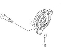 O-ring to seal the bottom bolt on the oil filter cover to the crankcase (YPN# 93210-07135)