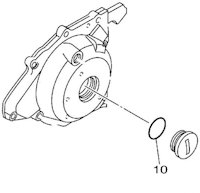 O-ring to seal the center plug on the alternator cover (YPN# 93210-32172)