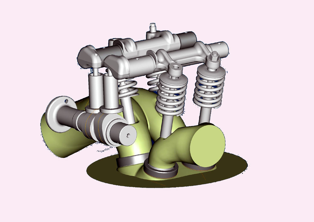 Moto Guzzi eight valve 1200 cc engine.