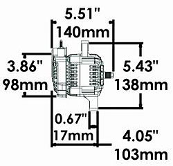 Alternator Dimensions.