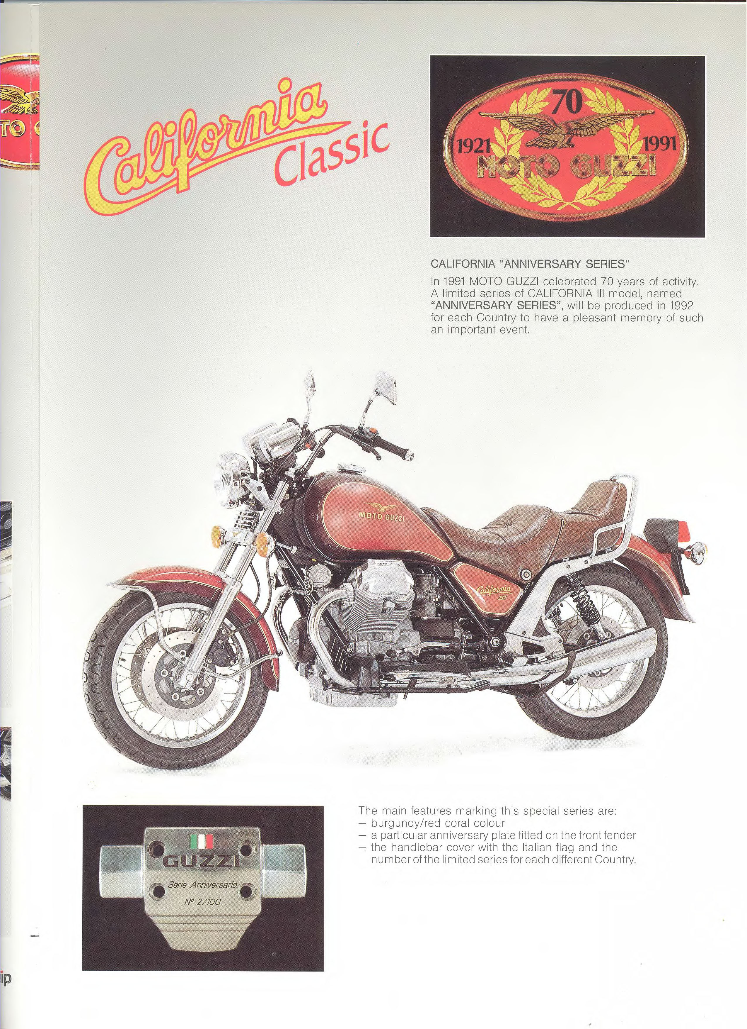 Moto Guzzi factory brochure: California III 1990