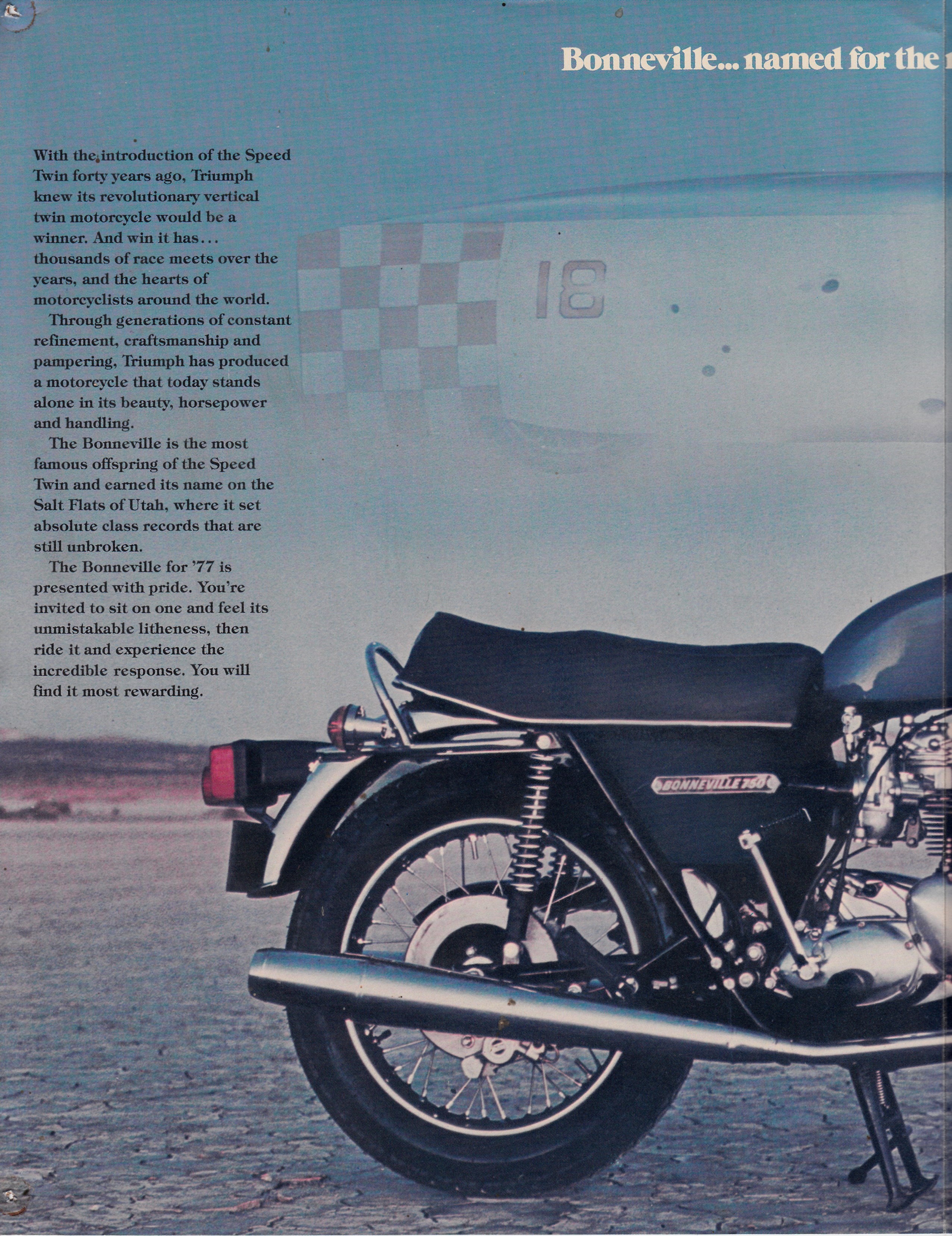 Brochure - Triumph Bonneville 1977