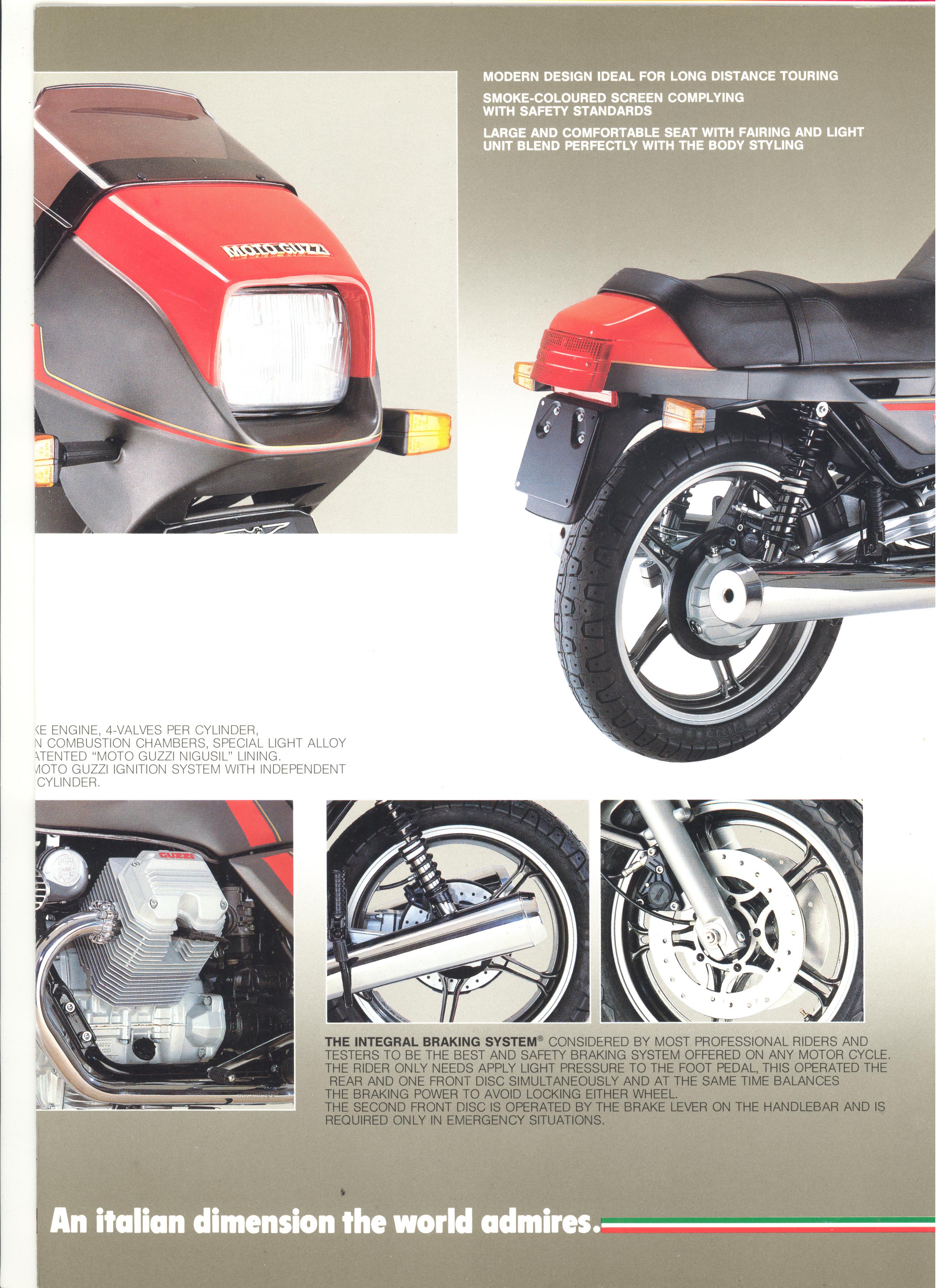 Moto Guzzi factory brochure: V75