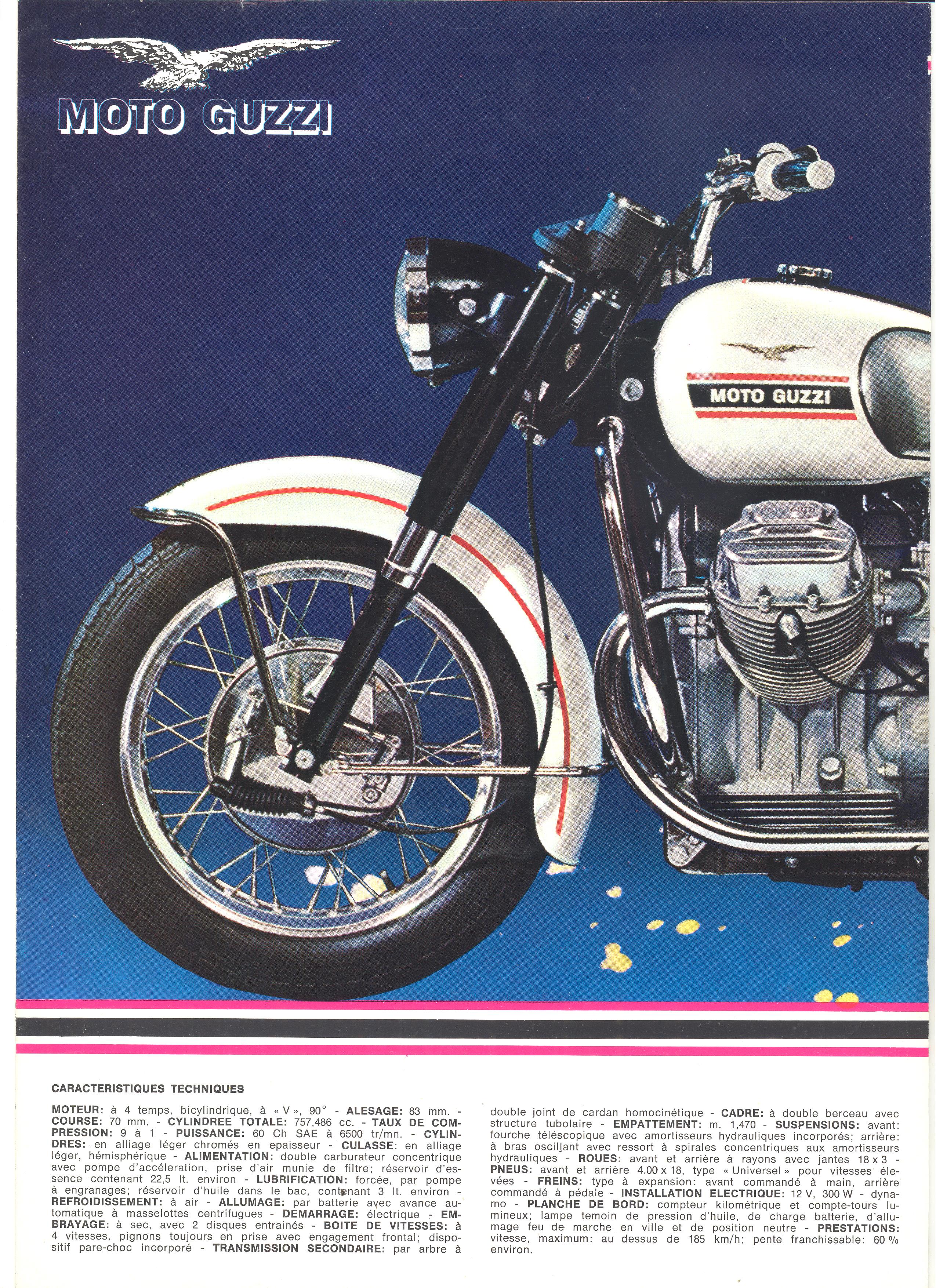 Moto Guzzi factory brochure: V7 Special