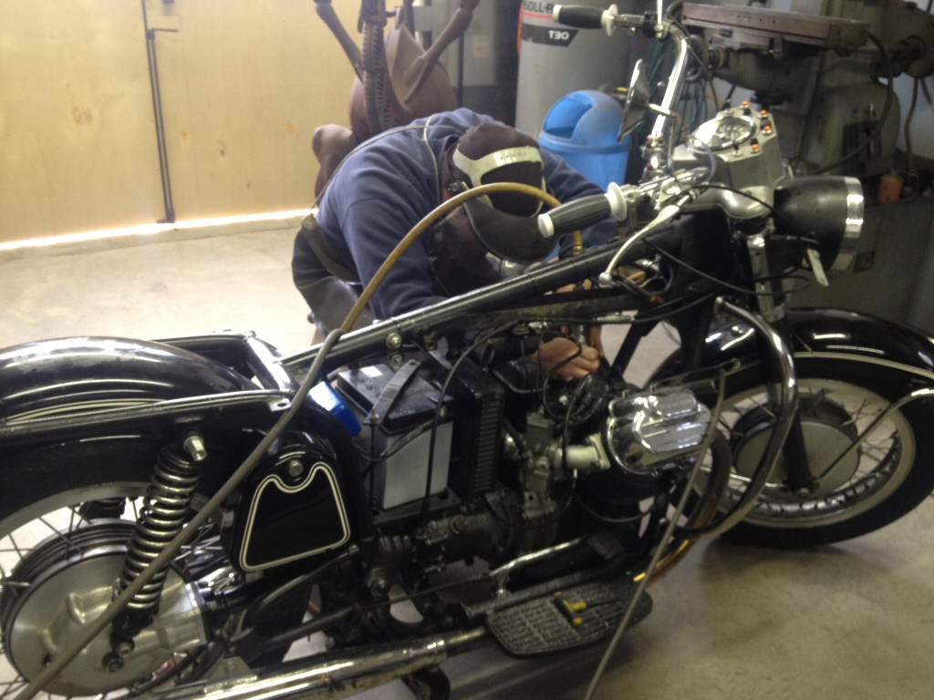 Karl Saar's repair to a damaged crankcase on Moto Guzzi V700, V7 Special, Ambassador, 850 GT, 850 GT California, Eldorado, and 850 California Police motorcycles.