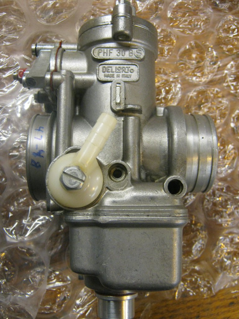 Dellorto PHF 30 carburetor fitment on a Moto Guzzi Eldorado.