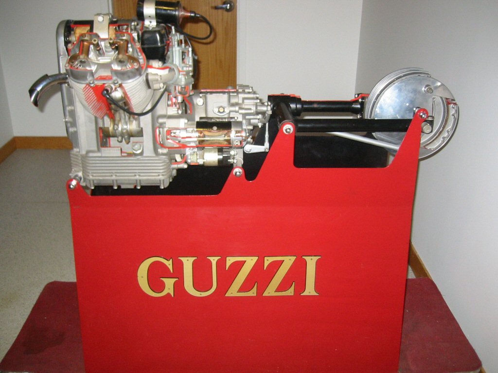 Internal cut-away images of a Moto Guzzi V700.