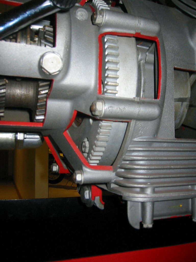 Internal cut-away images of a Moto Guzzi V700.