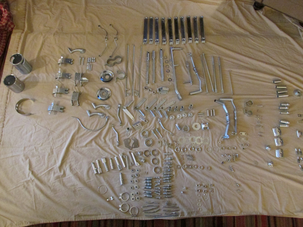 Parts that were zinc plated.