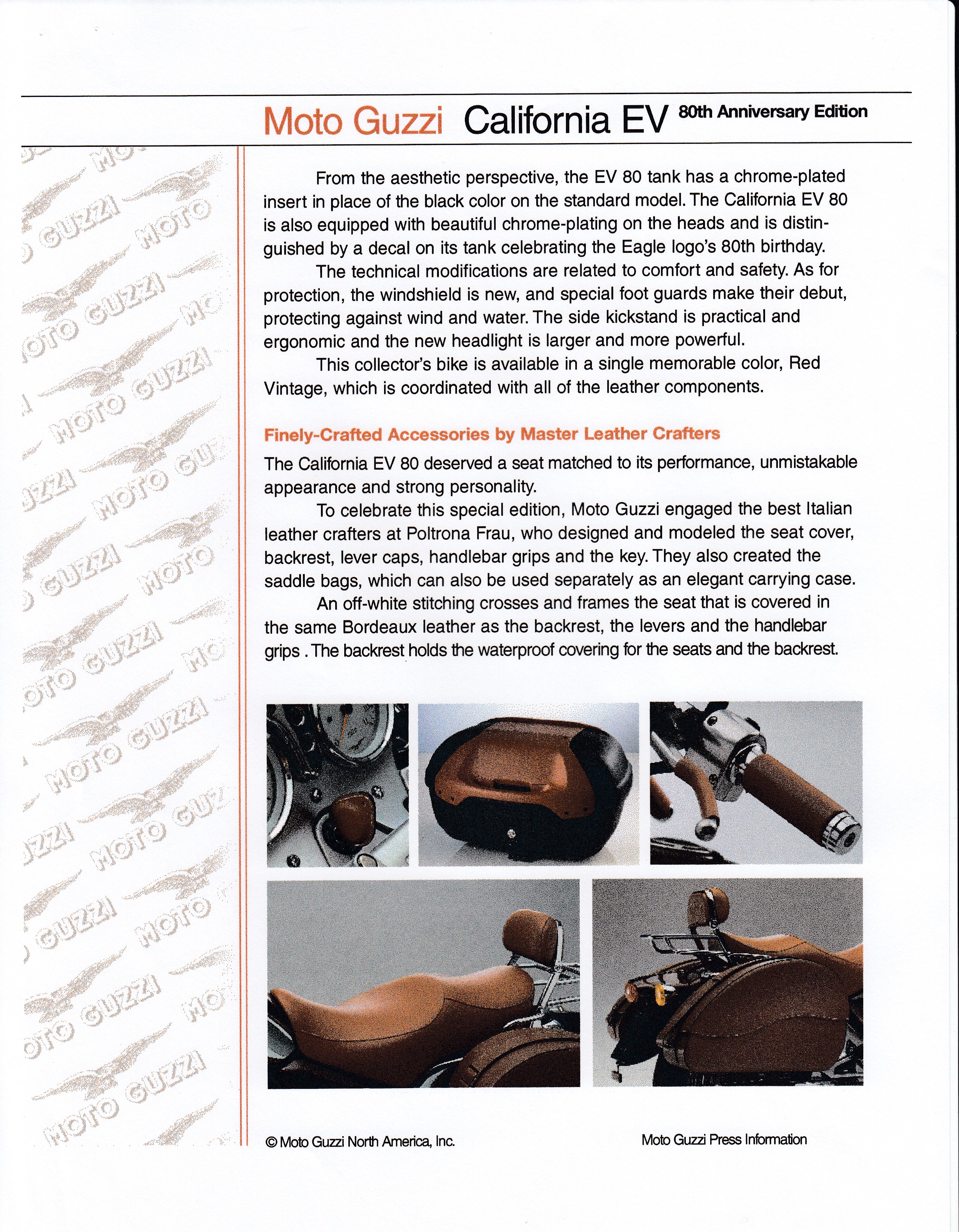 Press release - Moto Guzzi press information 2002