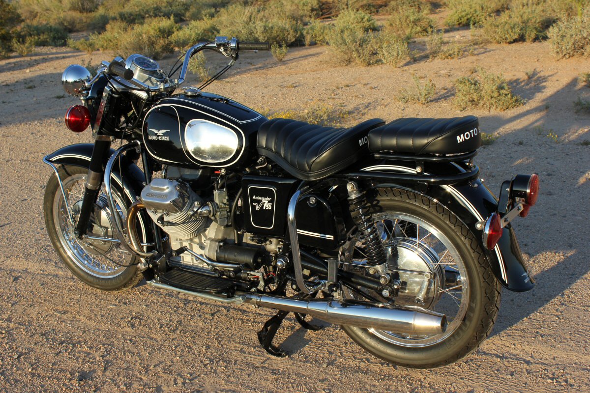 Shawn Lamb's and Jack Chew's Moto Guzzi.