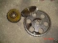 Engine timing cover and gears, Moto Guzzi photo archive of parts